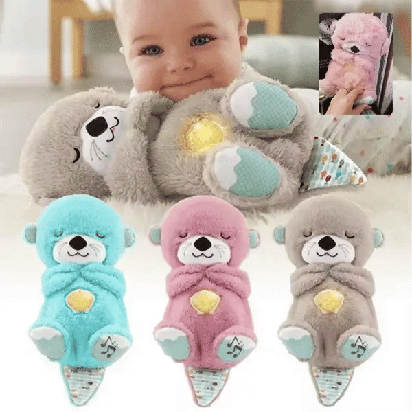 Ursulet de plus interactiv cu efecte de lumina si muzica, functie de respiratie, jucarie pentru copii pentru copii, crema, functie de imbunatatire a somnului playmate diferite culori 25 cm