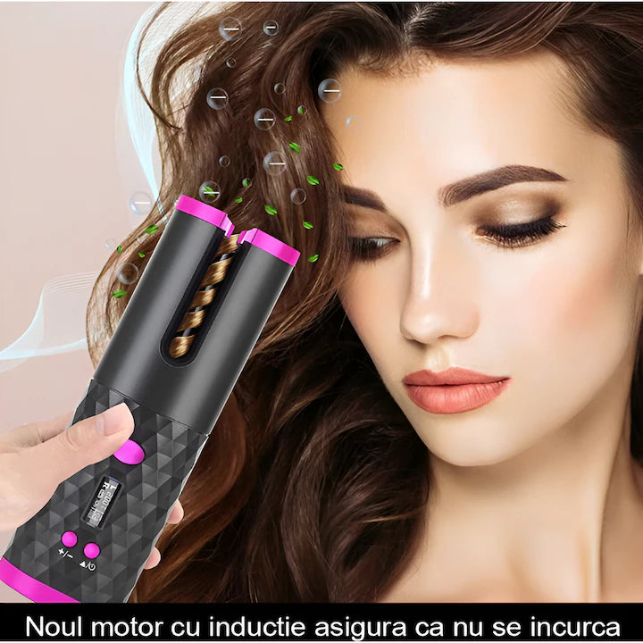 Ondulator Automat Wireless, 6 Setări de Temperatură și Timp, Afisaj LCD, Neo